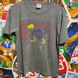 Vintage Kansas University Jayhawks Crewneck Teeshirt